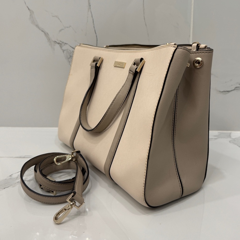 Kate Spade Cream leather Tote / Hand Bag